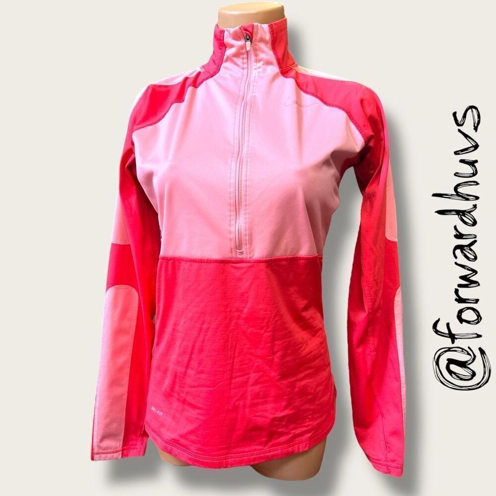 Nike Pro 1/2 Zip Athletic Top – Women’s Size Medium – Thumb Holes
